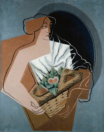 nainen koriin; Nainen korin kanssa, 1927 tekijältä Juan Gris