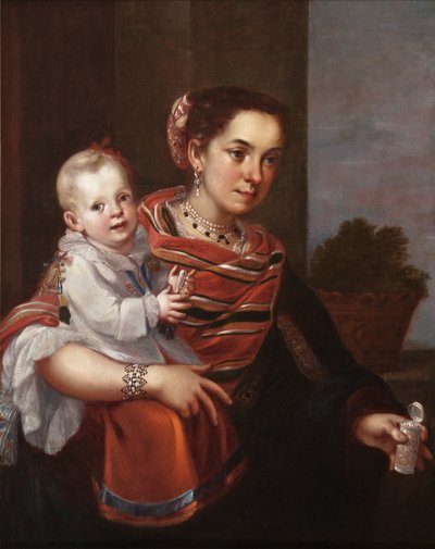 Casta-maalaus (Espanjalainen ja Morisca, Albino) tekijältä Juan Patricio Morlete Ruiz