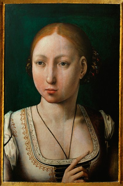 Juana Hullu, Filippus Kaunottaren vaimo, Kastilialaisen Isabellan tytär ... tekijältä Juan de (attr. to) Flandes