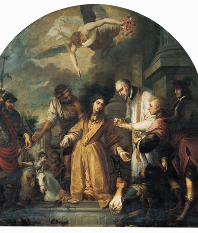 Pyhän Agatan viimeinen ehtoollinen tekijältä Juan de Sevilla Romero y Escalante