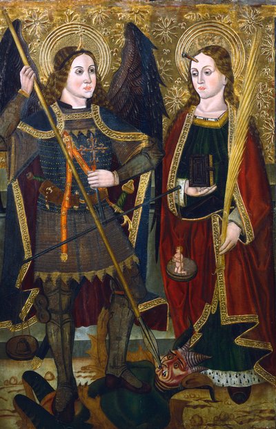 St Michael ja Engracia, c1489-c1513 tekijältä Juan de la Abadia the Younger
