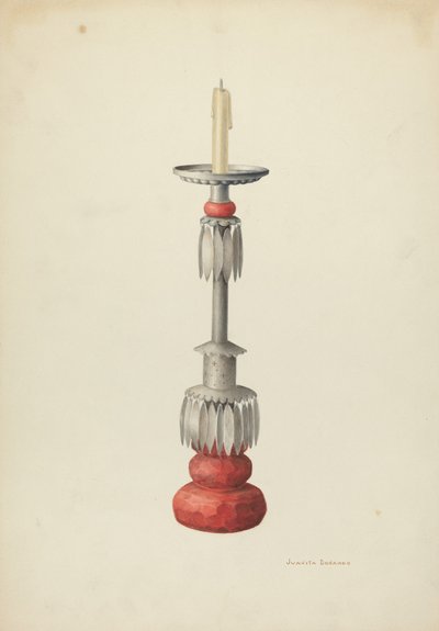 Kynttilänjalka Yksi parista, c. 1941. tekijältä Juanita Donahoo