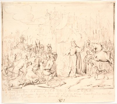 Christian I käskee Ruotsin kuninkaan Erikin marssia Pommeriin vuonna 1449 tekijältä Jürgen Ovens
