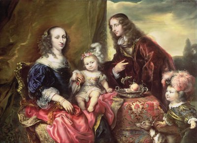 Muotokuva perheestä (sanotaan eversti John Hutchinsonin (1615-64) omaksi) 1659 tekijältä Jürgen Ovens