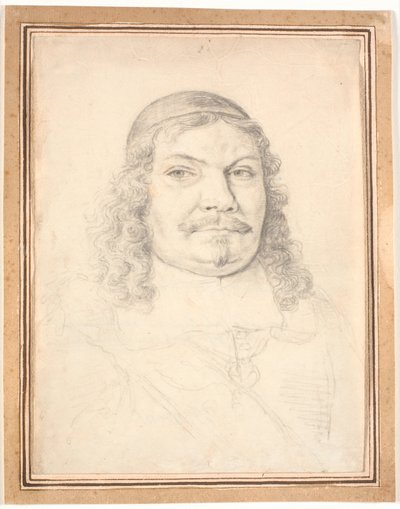 Holstein-Gottorp-kanslerin Johan Adolph Kielman von Kielmanseckin (1612-1676) muotokuva. Rintakehä oikealla tekijältä Jürgen Ovens