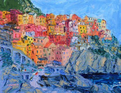 Cinque Terren värikkäät kaupungit tekijältä Jukyong Park