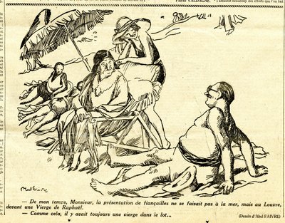 Suorapuheinen, satiirinen N & B:ssä tekijältä Jules Abel Faivre