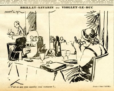 Suorapuheinen, satiirinen mustavalkoinen tekijältä Jules Abel Faivre