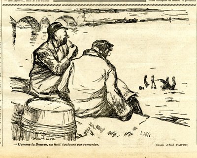 Suorapuheinen, satiirinen mustavalkoinen tekijältä Jules Abel Faivre