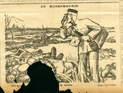 Suorapuheinen, satiirinen mustavalkoinen tekijältä Jules Abel Faivre