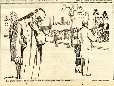 Suorapuheinen, satiirinen mustavalkoinen tekijältä Jules Abel Faivre