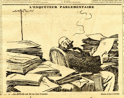 Suorapuheinen, satiirinen mustavalkoinen tekijältä Jules Abel Faivre