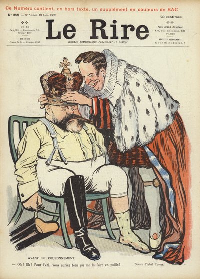 Kuningas Edward VII:n kruunaus, kuvitus Le Rirelle tekijältä Jules Abel Faivre
