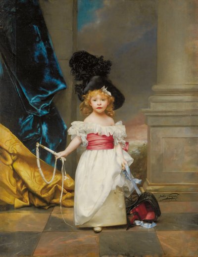 Kolmen vuoden ja seitsemän kuukauden ikäisen Therese Girardin muotokuva, 1882 tekijältä Jules Adolphe Goupil