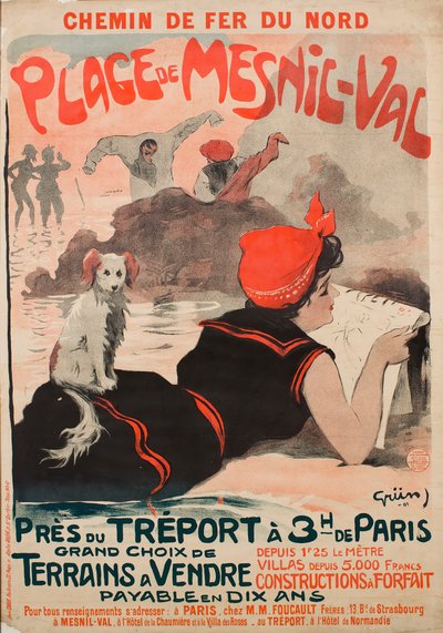 Pohjoinen rautatie. Mesnil-Val Beach, 1901. tekijältä Jules Alexandre Grün