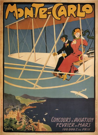 Monte-Carlo Competition Aviation (juliste) tekijältä Jules Alexandre Gruen or Grun