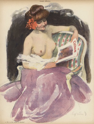 Yksinkertainen heijastus (väri litho) tekijältä Jules Alexandre Gruen or Grun