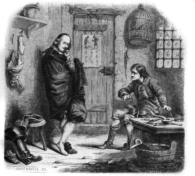 Pierre Corneille (1606-1684) säästäjällä. Kaiverrus Jules Duvaux tekijältä Jules Antoine (after) Duvaux