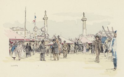 The Fair (väri litho) tekijältä Jules Arsene (after) Garnier