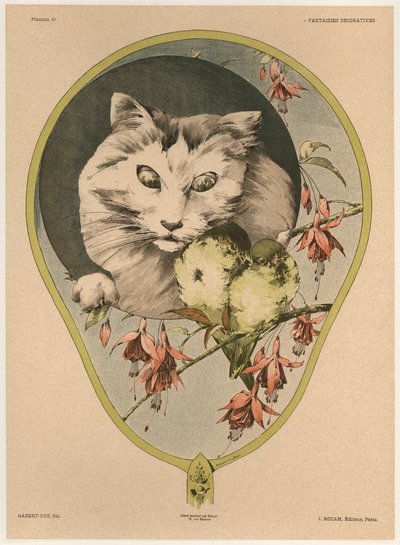 Tuuletin, levy 43 julkaisusta "Fantaisies decorations", kaiverrus Gillot, julkaisija Jules Rouam, Librairie de l