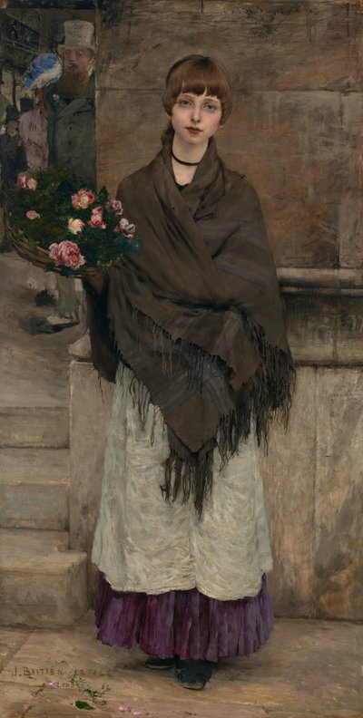 Kukkamyyjä Lontoossa tekijältä Jules Bastien Lepage