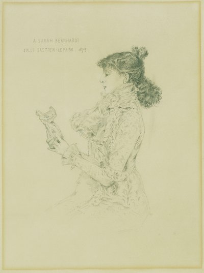 Sarah Bernhardtin muotokuva, 1879 tekijältä Jules Bastien Lepage
