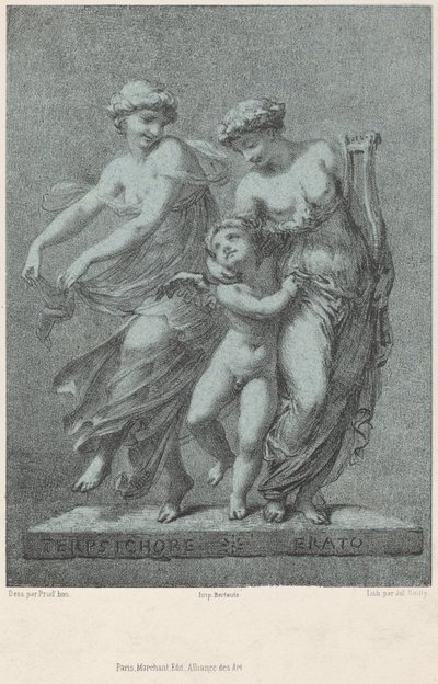 Apollo ja muusat tekijältä Jules Boilly after Pierre Paul Prud