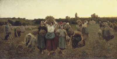 Calling in the Gleaners, 1859 tekijältä Jules Breton