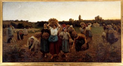 Le rappel des glaneuses Jules Bretonin (1827-1906) maalaus 1859 su. 0,9x1,76 m Pariisi, musee d