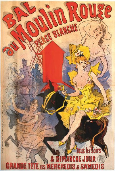 Moulin Rouge Ball, 1889. tekijältä Jules Cheret