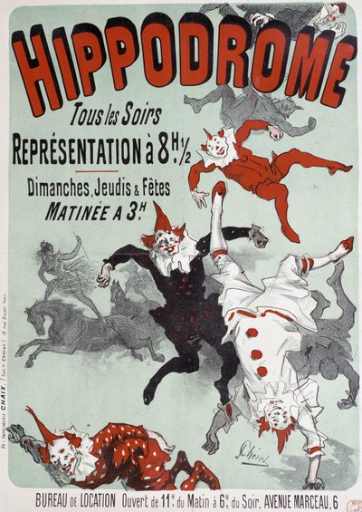 Sirkusesitys Hippodromessa - Jules Chéret