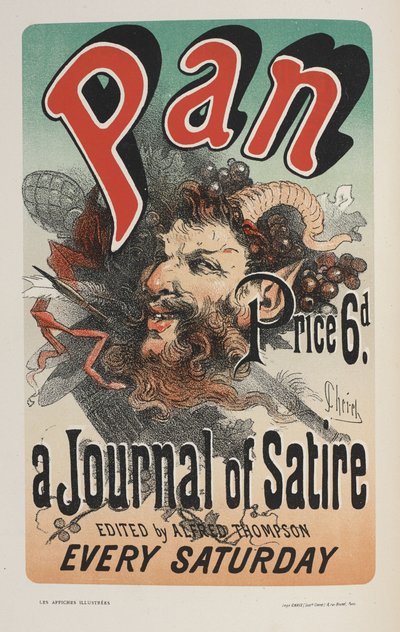 Pan, A Journal of Satire, julkaisusta "The Illustrated Posters". Työ koristeltu...