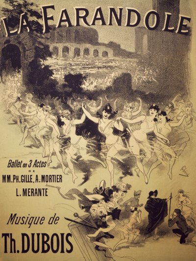 La Farandole -juliste, Gillen, Mortierin ja Meranten baletti, Dubois