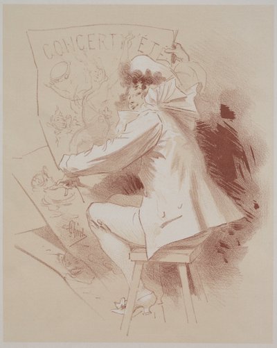 Kesäkonsertti, c. 1895-1900. tekijältä Jules Cheret