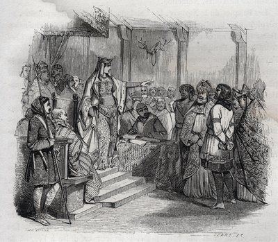 Ermengarde de Hesbaye (778-818) (Hermengarde of Hesbaye) tuomitsi Bernard d