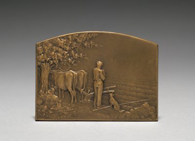 Medaljonin etupuoli. tekijältä Jules Dupré
