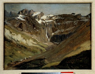 Gavarnien sirkus Pyreneillä Jules Dupren maalauksessa tekijältä Jules Dupré