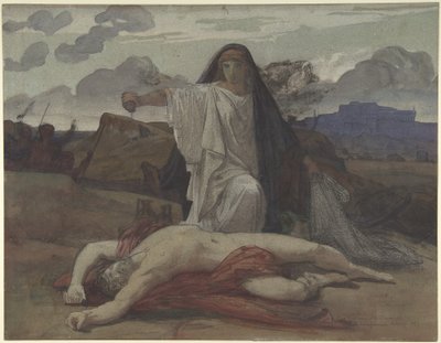 Antigone hautaa veljensä Polynicesin ruumiin tekijältä Jules Eugene Lenepveu