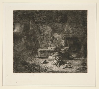 Hollantilaisen keittiön sisustus tekijältä Jules Ferdinand Jacquemart
