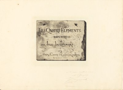 Nimilehti tekijältä Jules Ferdinand Jacquemart