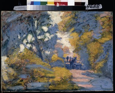 Aurinkoinen tie. Jules-Leon Flandrinin maalaus (Jules Leon Flandrin tekijältä Jules Flandrin
