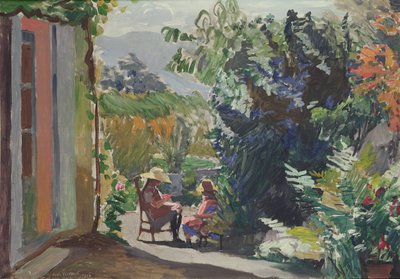 Auringonpaistettu puutarha tekijältä Jules Flandrin
