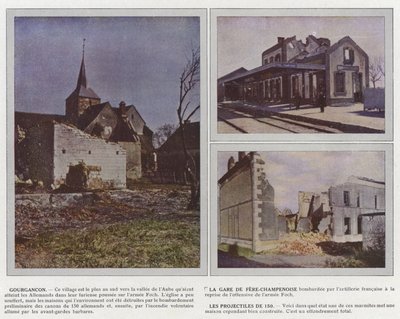 Gourgancon, La Gare de Fere-Champenoise, Les Projectiles de 150 tekijältä Jules Gervais Courtellemont