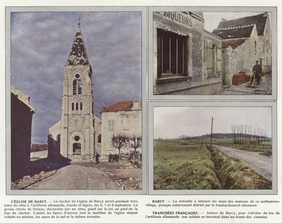 Barcyn kirkko, Barcy, Tranchees Francaises tekijältä Jules Gervais Courtellemont