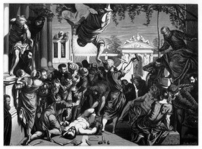 "Pyhän Markuksen ihme vapauttamassa orjan", 1548 1870 tekijältä Jules Lavee
