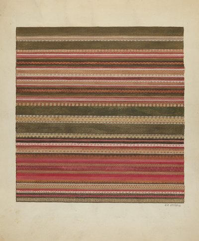 Käsinkudottu matto, c. 1936. tekijältä Jules Lefevere