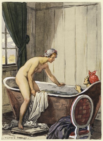 Kuvitus Casanovan muistelmiin (värilitografia) tekijältä Jules Marie Auguste Leroux