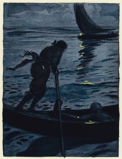Kuvitus Casanovan muistelmiin (värilitografia) tekijältä Jules Marie Auguste Leroux