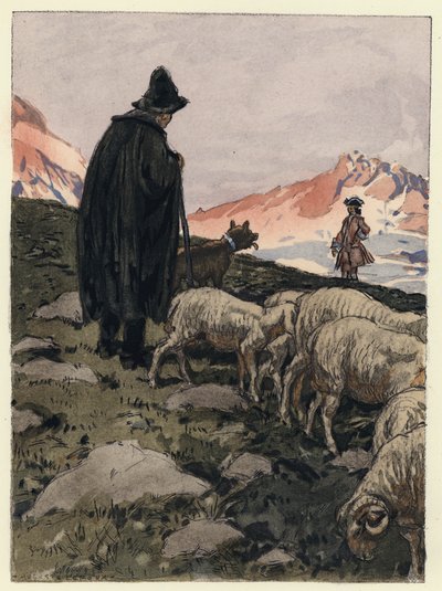 Kuvitus Casanovan muistelmiin (värilitografia) tekijältä Jules Marie Auguste Leroux