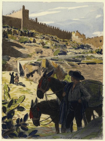 Kuvitus Casanovan muistelmiin (värilitografia) tekijältä Jules Marie Auguste Leroux